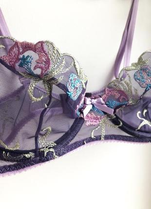 Фіолетовий комплект нижньої білизни, жіноча білизна, сексуальну нижню білизну мереживну білизну5 фото