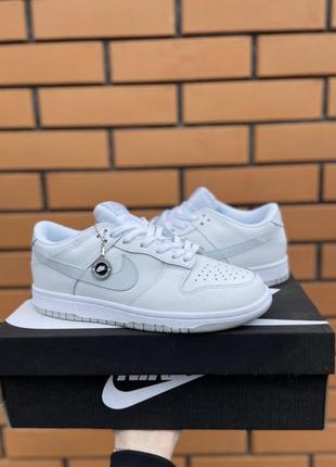 Чоловічі кросівки кеди nike sb dunk low dark white  мужские кеды кроссовки найк данк белые