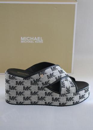 Шльопанці michael kors cary wedge-us-7.5-eu-37-38-уст-24,6 см оригінал