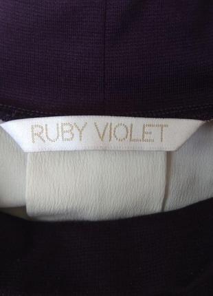 Стильный женский укороченный пуловер 2 в 1 / блузка ruby violet /офисная рубашка / белый фиолетовый5 фото