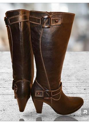 ) германия 100% натуральная кожа! стильные сапоги повышенный комфорт! 1000 пар тут!