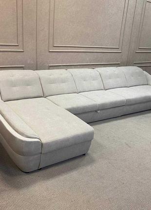 Великий розкладний диван в тканині купити2 фото