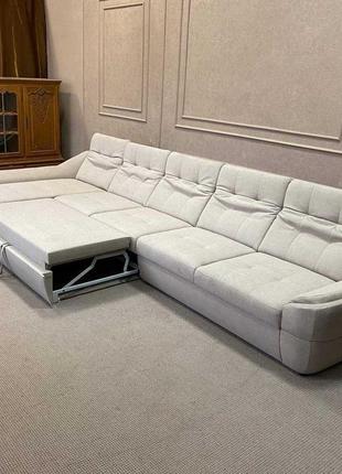 Великий розкладний диван в тканині купити7 фото