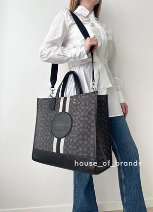 Женская брендовая кожаная сумочка шоппер coach dempsey tote bag сумка тоут тоте оригинал кожа коач коуч на подарок жене подарок девушке2 фото