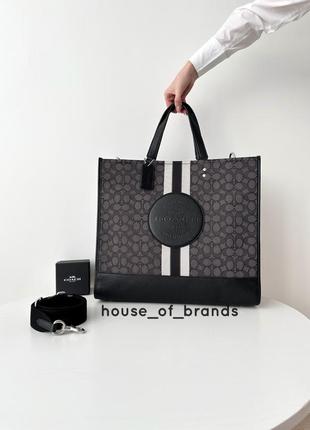 Женская брендовая кожаная сумочка шоппер coach dempsey tote bag сумка тоут тоте оригинал кожа коач коуч на подарок жене подарок девушке4 фото