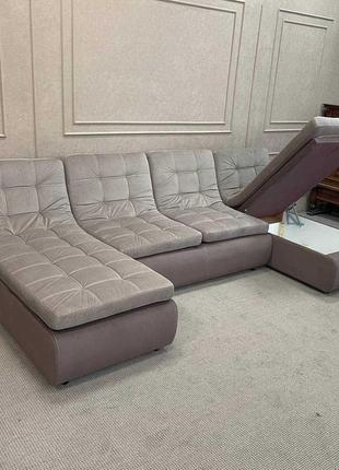 Великий  п-образний розкладний диван3 фото