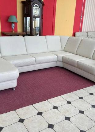Новий великий шкіряний кутовий диван куточок диван німеччина1 фото