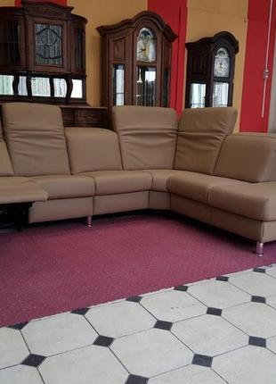 Новий шкіряний кутовий диван реклайнер шкиральний диван німеччина