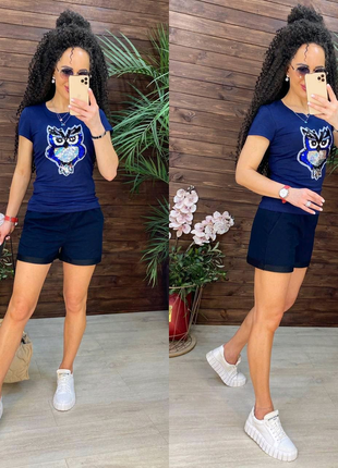 Костюм шорты свободные + футболочка