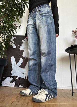 Джинси bootcut вигорівші вистірані faded washed широкі grunge streerwear вінтаж3 фото