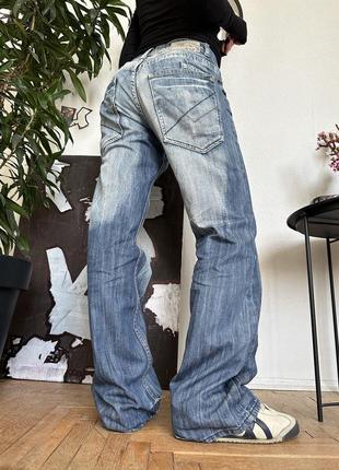 Джинсы bootcut выгоровши выстиранные faded washed широкие grunge streerwear винтаж6 фото