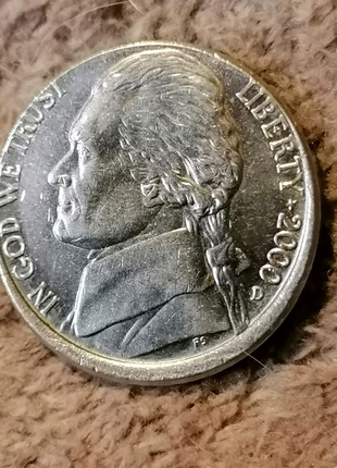 Монета 5 центів сша