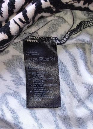 Сарафан женский, платье по фигуре  летнее h&m с принтом зебра р. 44, s, цвет черный/белый 6