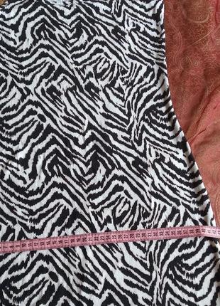 Сарафан женский, платье по фигуре  летнее h&m с принтом зебра р. 44, s, цвет черный/белый 10