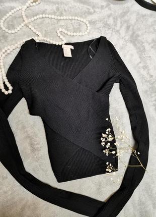 Кофта переплетена лонгслив декольте h&m