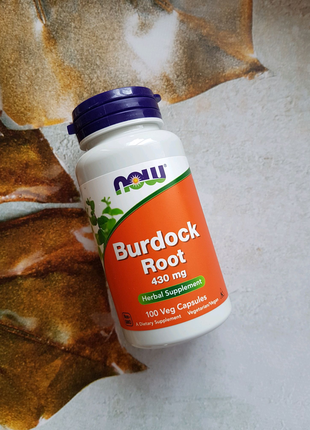 Корінь лопуха 430мг burdock now iherb сша очищення печінки