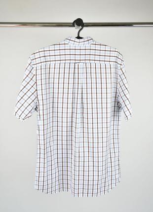 Gant оригинал мужская рубашка с коротким рукавом в клетку размер6 фото