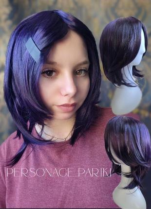 Фіолетова перука, парик фиолетовый, аниме перука, аніме парик