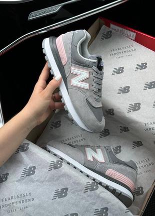 New balance classic prm gray pink5 фото