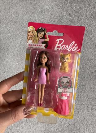 Маленькая кукла барби с собачкой и сменной одеждой, набор кукла barbie4 фото