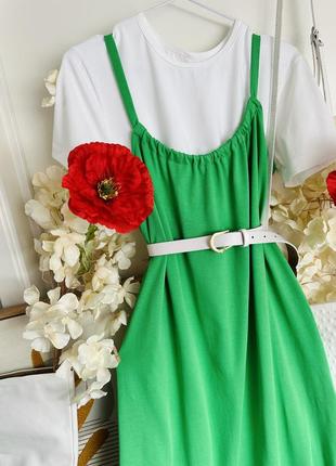 Зеленое платье. арафан оверсайз2 фото