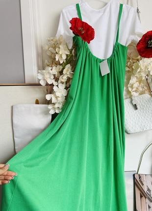 Зеленое платье. арафан оверсайз3 фото