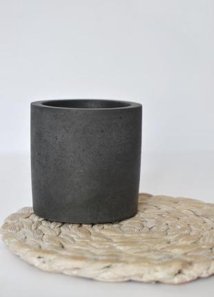 Горшок из бетона цилиндр 8*8 см. кашпо для суккулентов. вазон для растений. ёмкость для свечей.5 фото