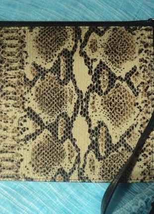 Фірмовий розкішний клатч - зміїна шкіра