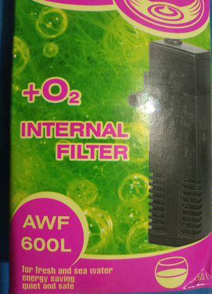 Фільтр для акваріума фільтр авф-600l (300l/год 4w (60l)