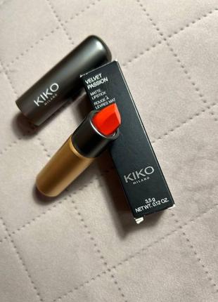 Kiko milano velvet passion matte lipstick(матовая помада для губ)3 фото