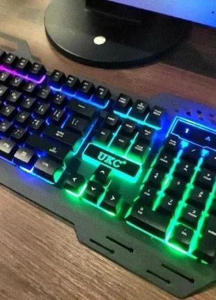 Клавиатура ukc keyboard gk kw-900/4400 проводная с подсветкой
