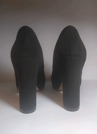 Чорні туфлі на високому каблуці (човники) / туфлі для свята3 фото