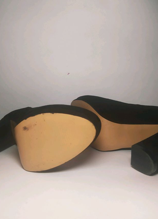 Чорні туфлі на високому каблуці (човники) / туфлі для свята5 фото