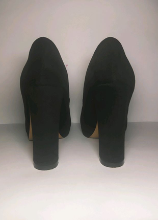 Чорні туфлі на високому каблуці (човники) / туфлі для свята6 фото