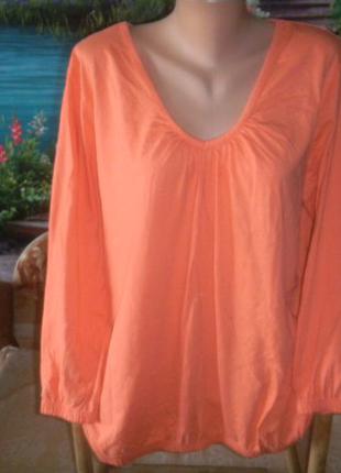 Bonprix кофточка морквяна 100% бавовна р 48-52