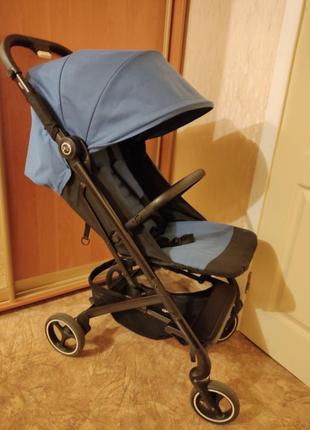 Прогулянкова коляска cybex beezy (navy blue), сайбекс біззі, сині