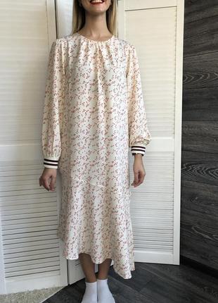 Платье миди h&amp;m с асимметричным низом.