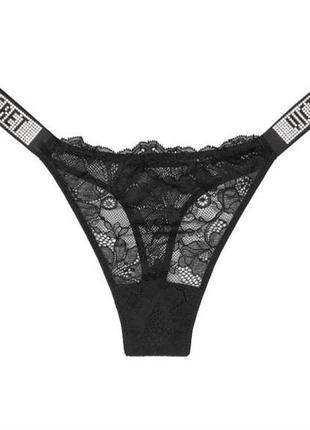 Трусики со стразами victoria's secret very sexy bombshell shine sttrap lace thong panty