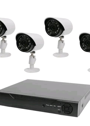 Набір дротових камер відеоспостереження ahd 4 камери в метал корп