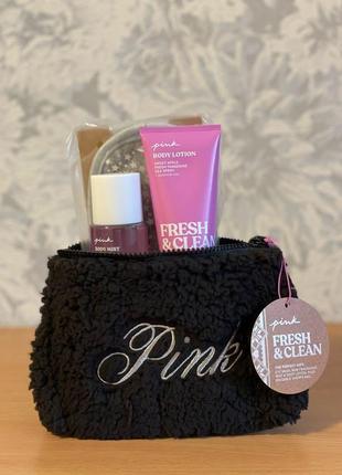 Подарунковий набір victoria's secret pink fresh & clean чорний