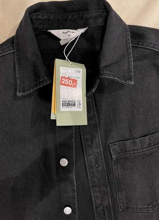 Джинсовая куртка h&amp;m, мужская джинсовка, черная демисезонная джинсовая куртка5 фото