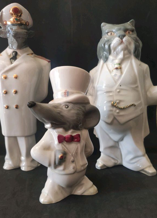 Статуетки пан бик пан, пан кіт, пан миша1 фото