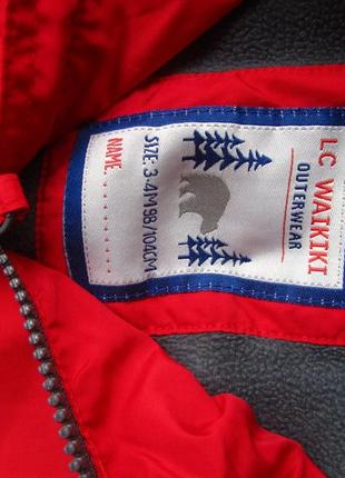 Дождевик куртка ветровка с капюшоном на флисе lc waikiki2 фото