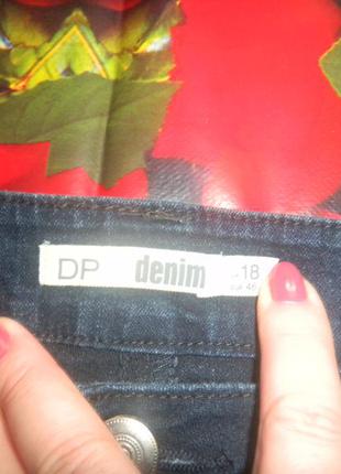 Denim co p18 укорочені джинси темно-сині3 фото