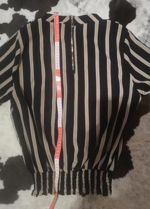 Шикарная блуза рубашка в полоску m-l (38-40)7 фото