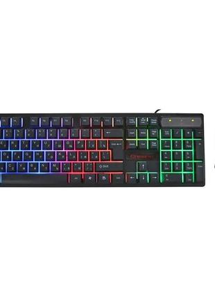 Ігрова клавіатура та миша (комплект) з динамічною rgb-підсвіткою hk-6300tz