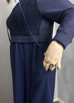 Платье женское миди синее "даша" modna kazka mkpr2118-46 фото