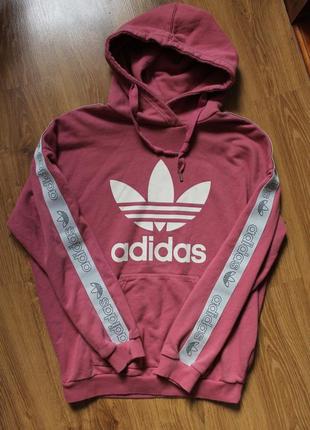 Худи adidas original кофта толстовка женская с лампасами2 фото