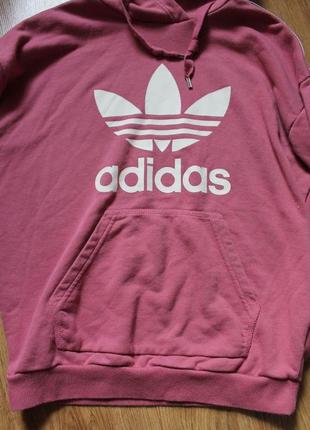 Худи adidas original кофта толстовка женская с лампасами4 фото