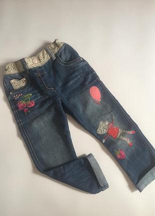 Джинси з мишенням  некст next 3-4 года (677968409)